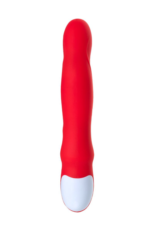 Красный вибратор Redli с двигающейся головкой - 21 см. - 3
