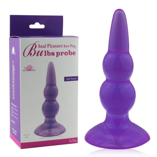 Фиолетовая анальная пробка Bulbs Probe - 12,2 см. - 1