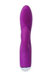 Фиолетовый вибратор с ресничками Anita - 18 см. - 2