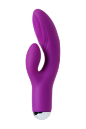 Фиолетовый вибратор с ресничками Anita - 18 см. - 0