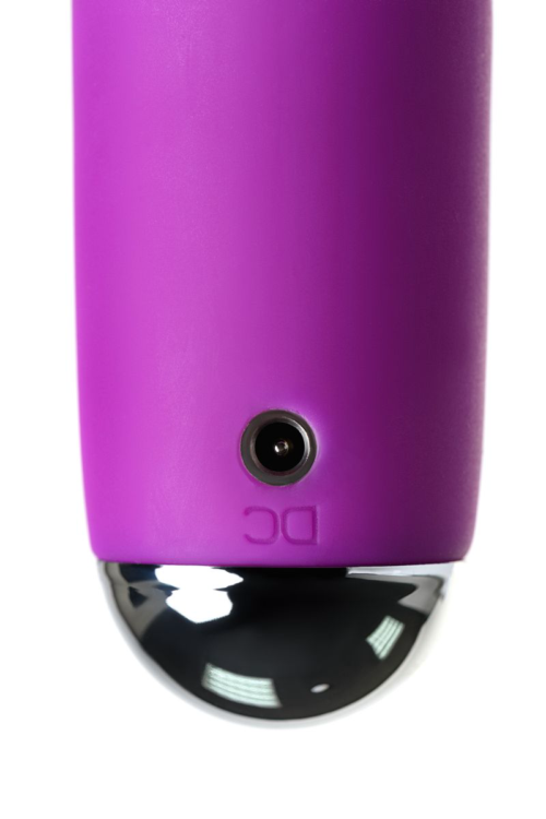 Фиолетовый вибратор с ресничками Anita - 18 см. - 11