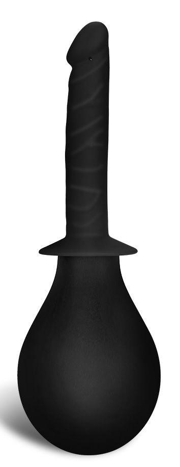 Черный анальный душ Bondage Fetish Deluxe Douche с наконечником-пенисом - 0