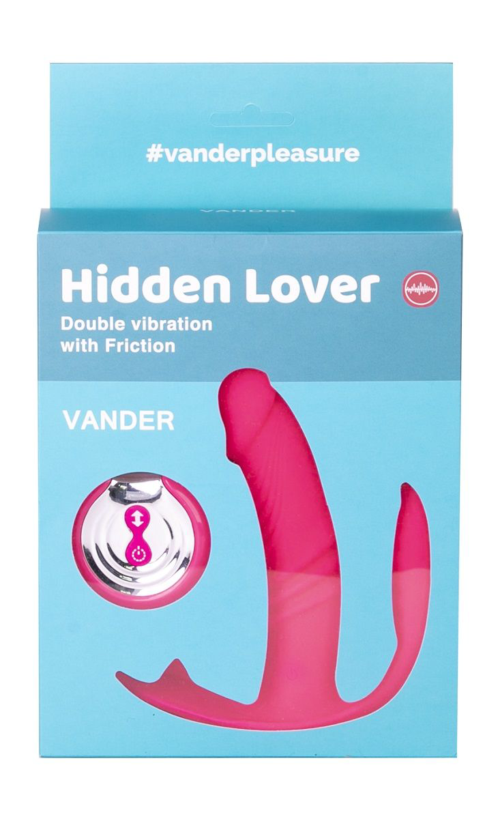 Розовый вибратор Hidden Lover с анальным и клиторальным стимулятором - 2