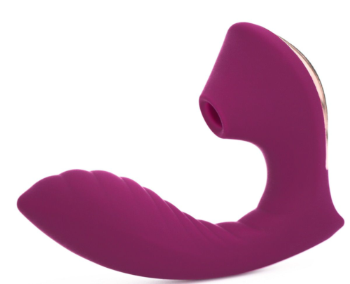 Фиолетовый вибромассажёр с вакуумной стимуляцией Vaginal Suction Lover - 0