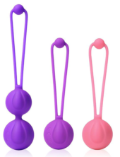 Набор из 3 разноцветных вагинальных шариков - 0