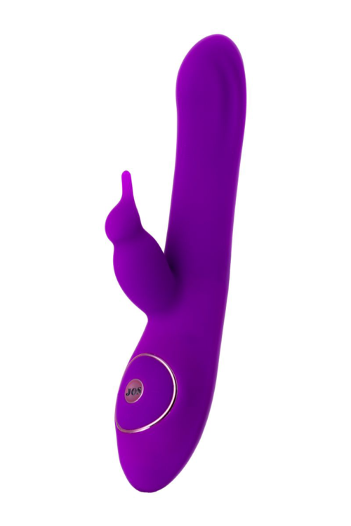 Фиолетовый ротатор с клиторальным стимулятором YUM - 21 см. - 1