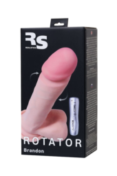 Телесный реалистичный вибратор-ротатор Brandon - 20 см. - 10