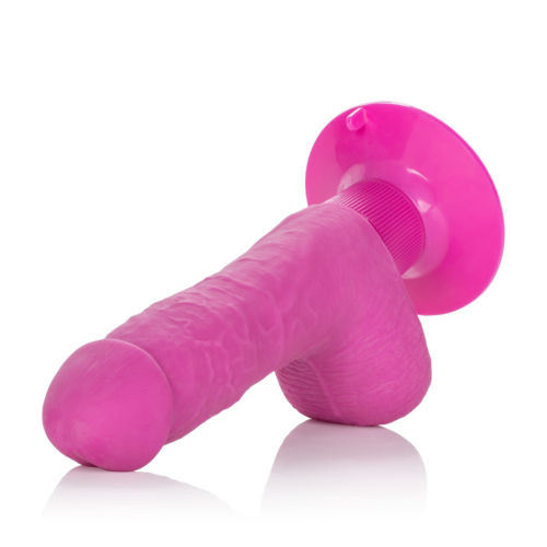 Розовый вибратор Shower Stud Ballsy Dong на присоске - 12,75 см. - 5