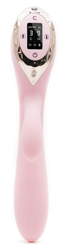 Нежно-розовый вибромассажер-кролик A-King - 22,6 см. - 1
