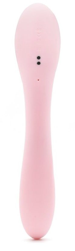 Нежно-розовый вибромассажер-кролик A-King - 22,6 см. - 2