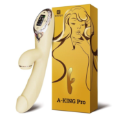 Желтый вибростимулятор A-King Pro - 22,8 см. - 5