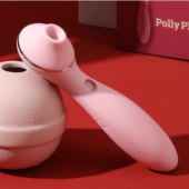 Розовый мембранный вибростимулятор клитора Polly Plus - 16,8 см. - 0