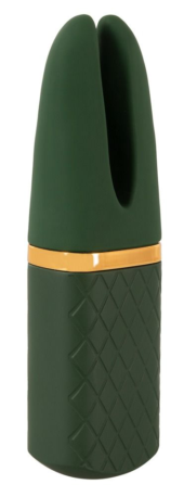 Зеленый вибратор Luxurious Split Tip Vibrator - 13,1 см. - 0