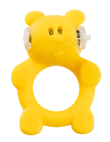 Жёлтое виброкольцо на пенис Brutal Bear