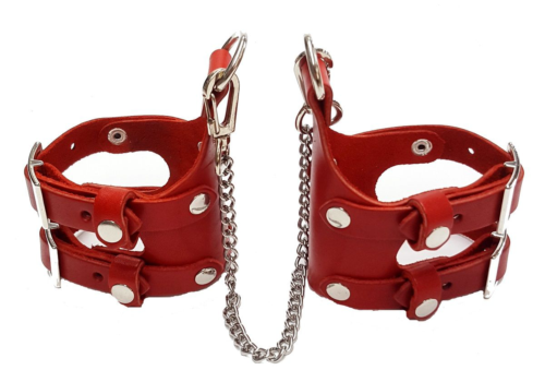 Красные изящные наручники Ellada - 0