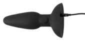 Черная анальная вибропробка с пульсацией в нижней части Thumping Anus Butt Plug - 15 см. - 4