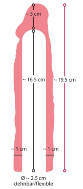 Удлиняющая насадка на член Extension Sleeve +3cm - 19,5 см. - 7