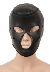 Черная маска-шлем с перфорацией - 6