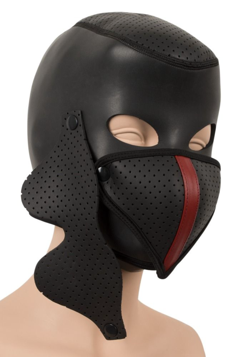 Черная маска-шлем с перфорацией - 5