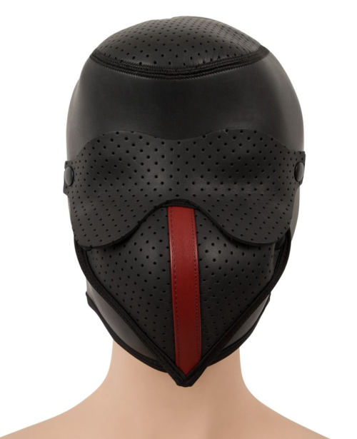 Черная маска-шлем с перфорацией - 0