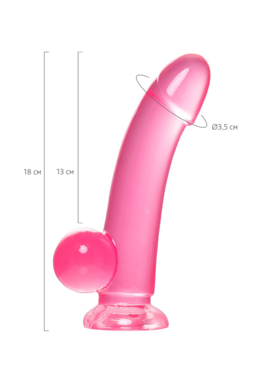 Розовый реалистичный фаллоимитатор Fush - 18 см. - 8