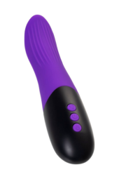 Фиолетовый ротатор «Дрючка-заменитель» с функцией нагрева - 18 см. - 1