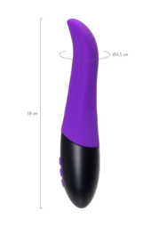 Фиолетовый ротатор «Дрючка-заменитель» с функцией нагрева - 18 см. - 9