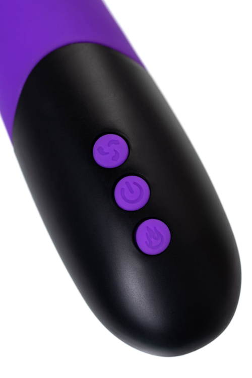 Фиолетовый ротатор «Дрючка-заменитель» с функцией нагрева - 18 см. - 10