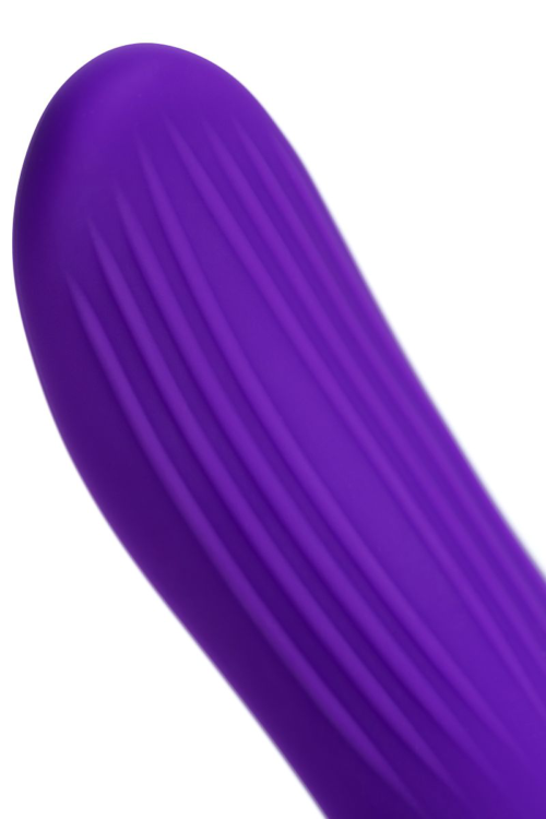 Фиолетовый ротатор «Дрючка-заменитель» с функцией нагрева - 18 см. - 11