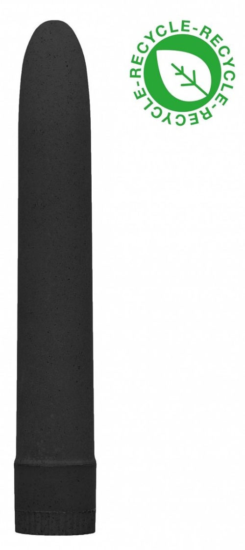 Черный экологичный вибромассажер Natural Pleasure 7 - 17,7 см. - 0