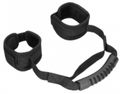 Черные наручники V V Adjustable Handcuffs with Handle - 1