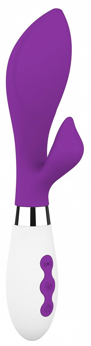 Фиолетовый вибратор-кролик Achelois - 21,8 см. - 0