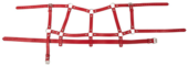 Красный комплект БДСМ-аксессуаров Harness Set - 3
