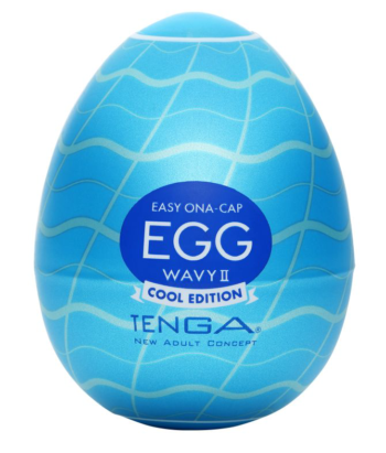 Мастурбатор-яйцо с охлаждающей смазкой EGG Wavy II Cool