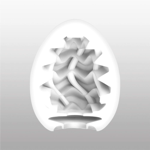 Мастурбатор-яйцо с охлаждающей смазкой EGG Wavy II Cool - 1