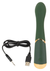 Зеленый стимулятор точки G Luxurious G-Spot Massager - 19,5 см. - 2