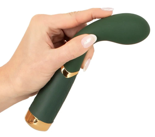 Зеленый стимулятор точки G Luxurious G-Spot Massager - 19,5 см. - 1