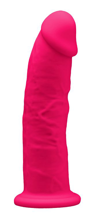 Ярко-розовый фаллоимитатор на присоске MODEL 2 - 15,5 см. - 0
