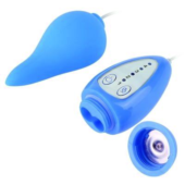 Голубой вибростимулятор с выносным пультом Penguin Teaser - 1
