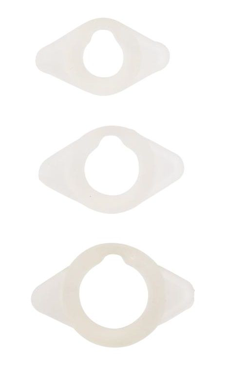 Набор из 3 вытянутых эрекционных колец различного диаметра Love Rings - 0
