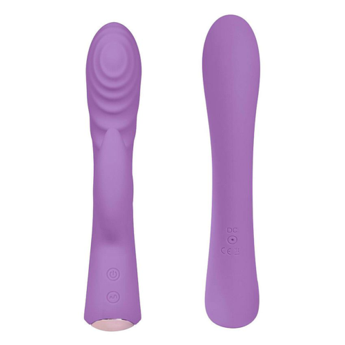 Фиолетовый вибромассажер-кролик 5 Silicone Ripple Passion - 19,1 см. - 4