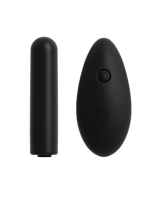 Черные трусики Remote Bowtie Bikini S-M-L с вибрацией и анальным стимулятором - 6