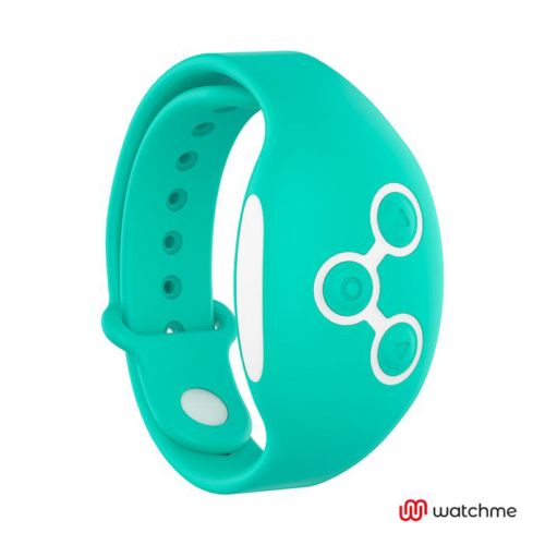 Голубое виброяйцо с зеленым пультом-часами Wearwatch Egg Wireless Watchme - 3