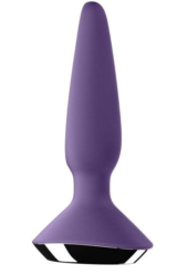 Фиолетовая анальная пробка с вибрацией Satisfyer Plug-ilicious 1 - 13,5 см. - 0