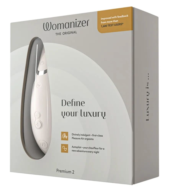 Светло-серый клиторальный стимулятор Womanizer Premium 2 - 5