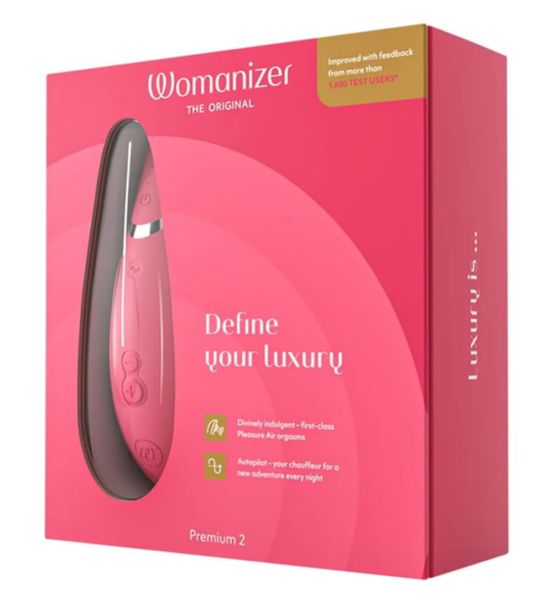 Розовый клиторальный стимулятор Womanizer Premium 2 - 5
