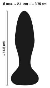 Фиолетовая анальная вибропробка RC Butt Plug - 14,5 см. - 8
