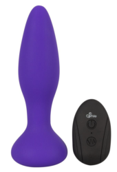 Фиолетовая анальная вибропробка RC Butt Plug - 14,5 см. - 0