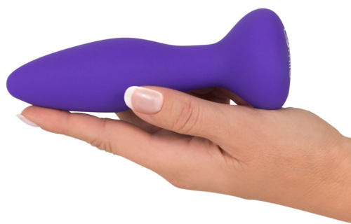 Фиолетовая анальная вибропробка RC Butt Plug - 14,5 см. - 3
