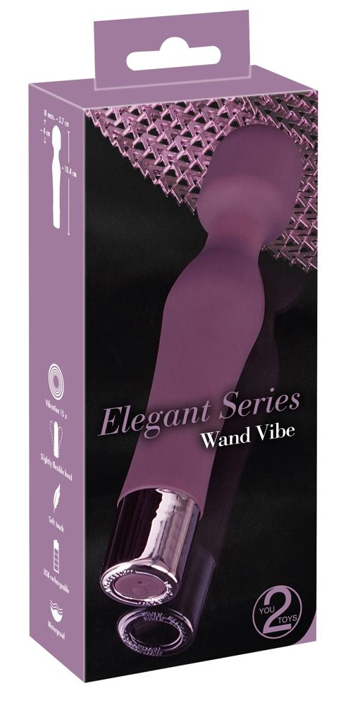 Фиолетовый жезловый вибратор Wand Vibe - 18,4 см. - 4